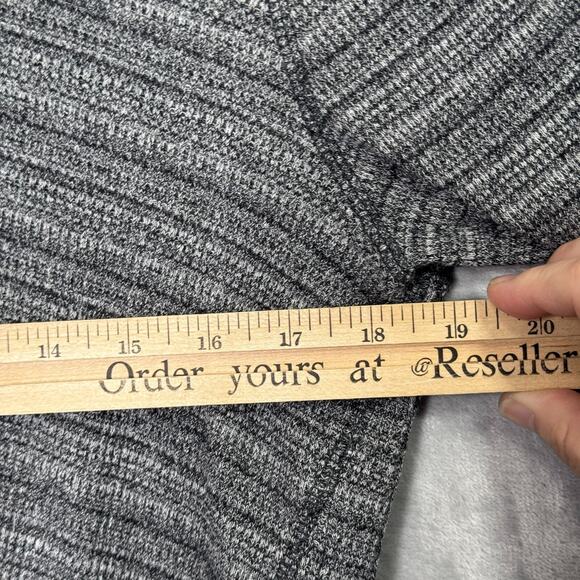 J. Jill Sweater Womens Large Black White Marled Cowl Neck Ruched Pull String - Picture 9 of 11